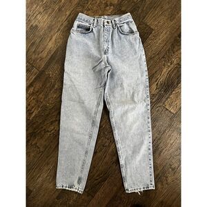 Vintage Gitano High Waist Rise Mom Jeans 80s 90s Tapered Light Wash‎ 24X30 Denim
